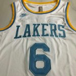 NBA 6 James Lakers classic authentique Maillot blanc